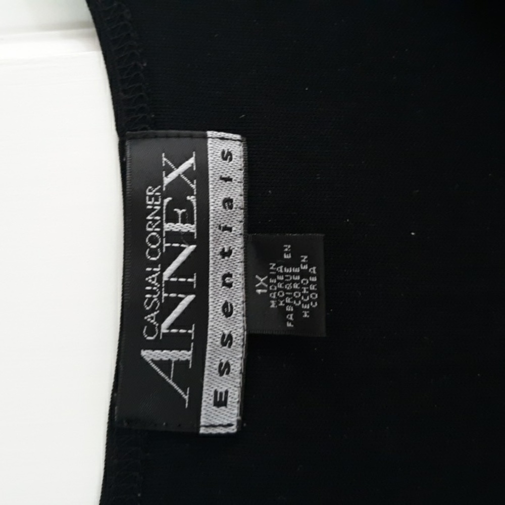 Black Casual Corner Annex Essentials tank top. Size 1X - Picture 2 of 2